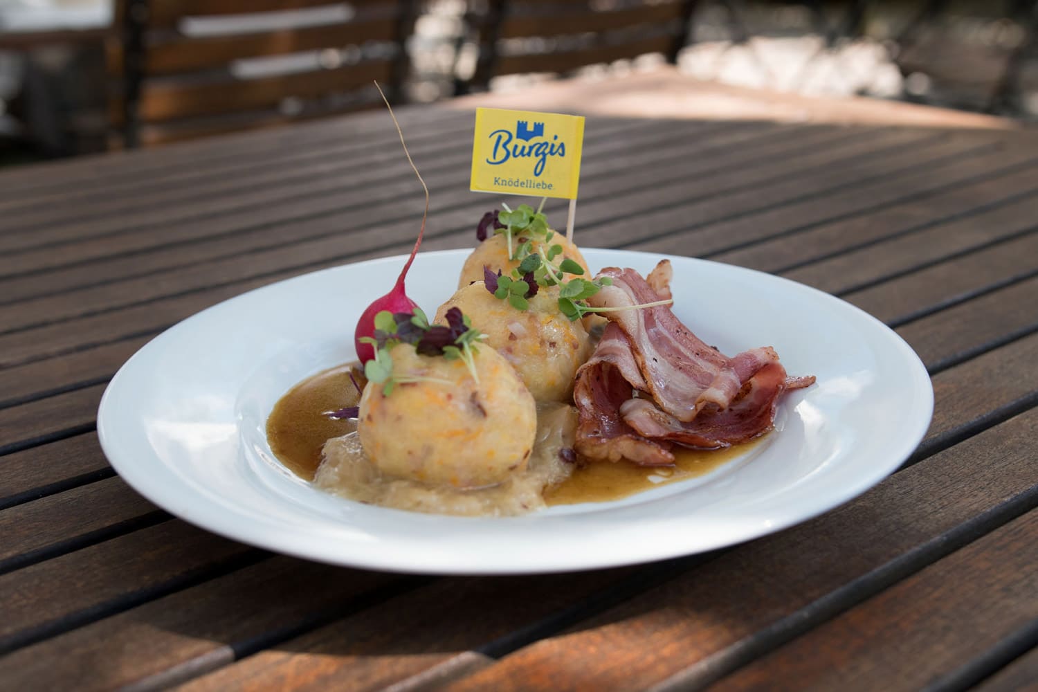 Sauerkrautknödel mit Speck