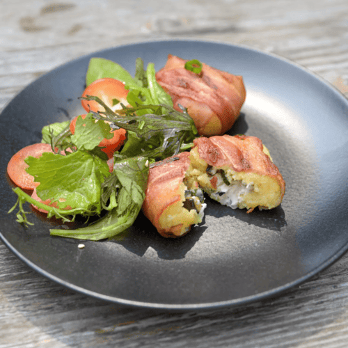 Gegrillter Baconknödel
