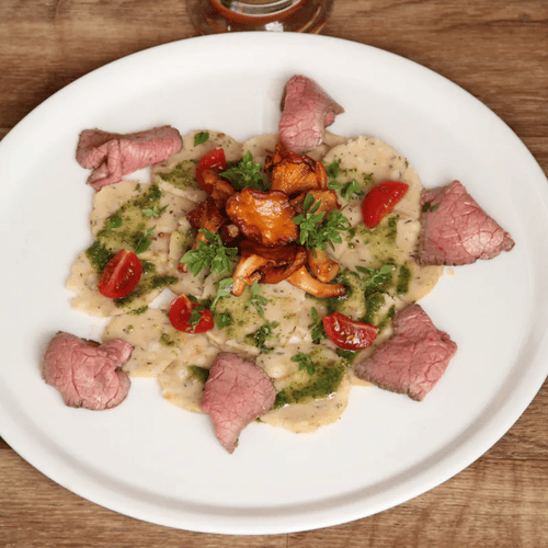 Brezenknödelcarpaccio
