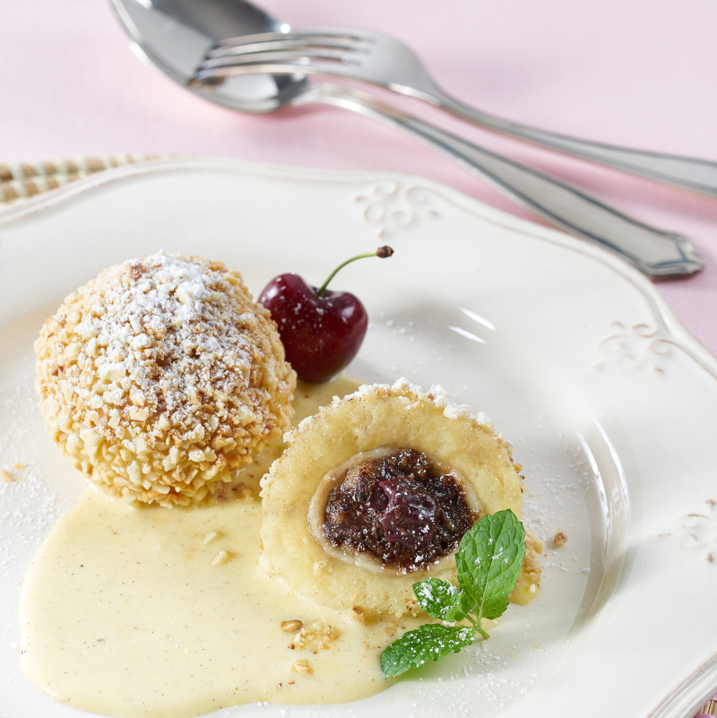 Frischkäse-Marzipan-Knödel