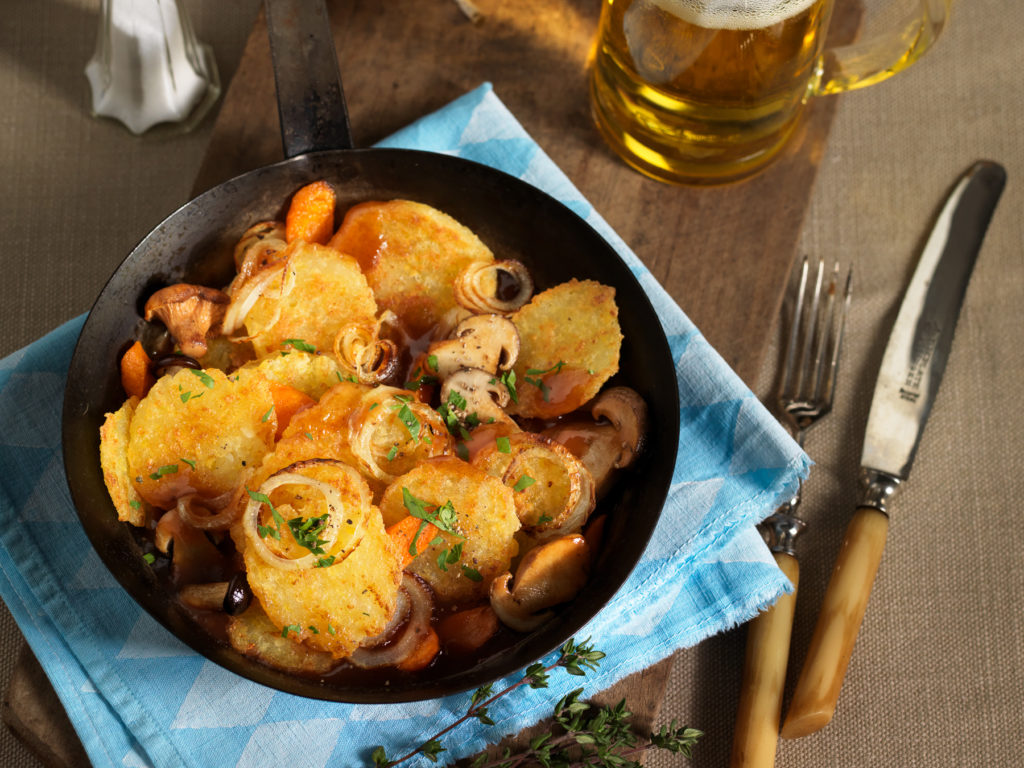 Knödel kochen Knödelgröstl