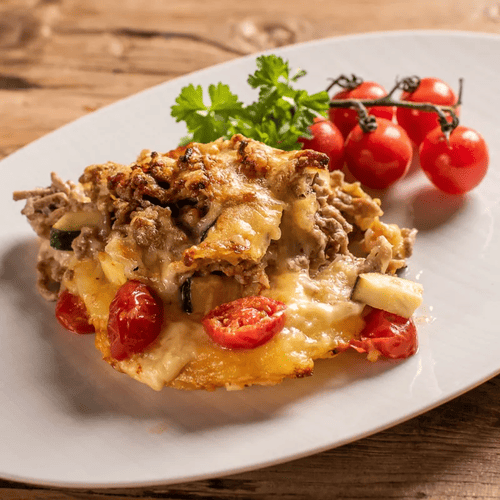 Kloßteig-Hackfleisch-Auflauf