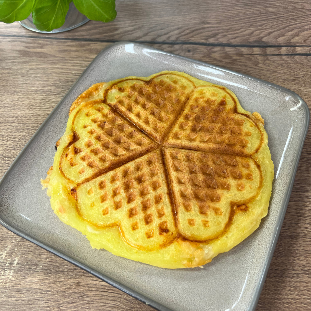 Gefüllte Waffeln aus Kloßteig