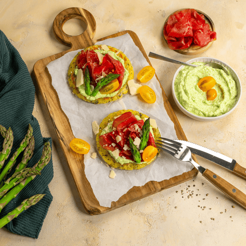 Roundies® mit Spargel, Frischkäse, Bresaola & Parmesan – Frühlingsgenuss pur!