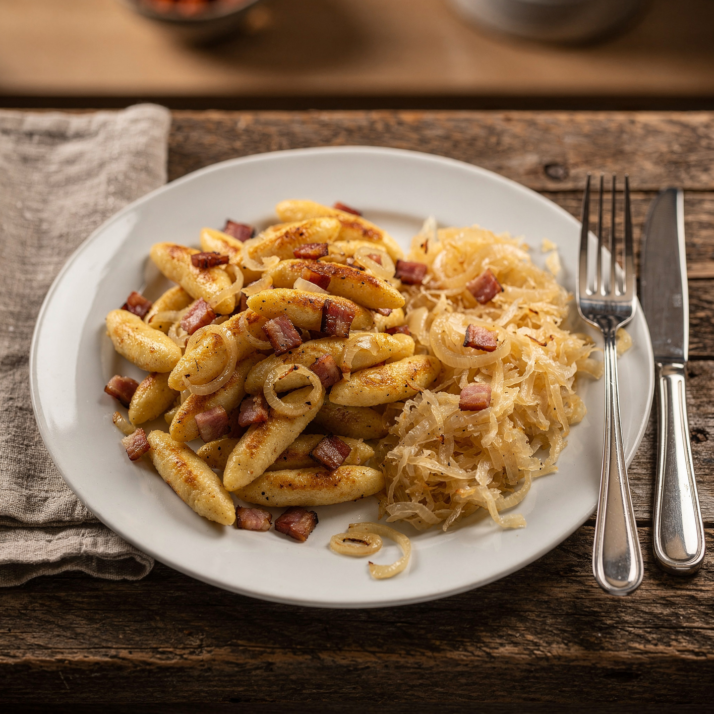 Schupfnudeln mit Sauerkraut