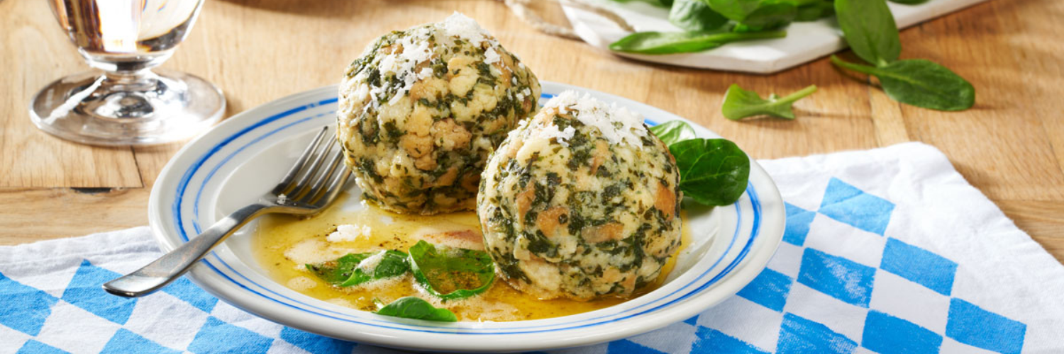 Spinatknödel mit Parmesan